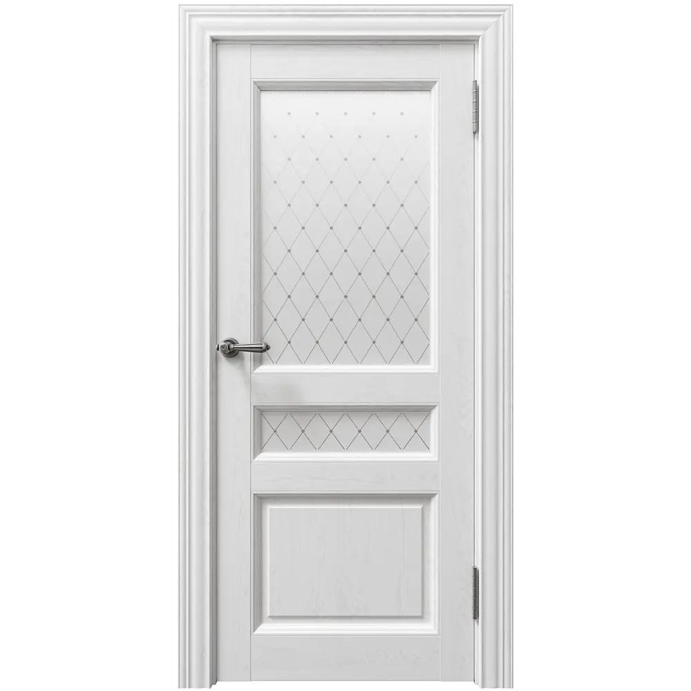 Фото Дверь межкомнатная Uberture Sorrento 80014 остеклённая 200x90см пленка ПВХ цвет серена белая без замка и петель Фото Дверь межкомнатная Uberture Sorrento 80014 остеклённая 200x90см пленка ПВХ цвет серена белая без замка и петель