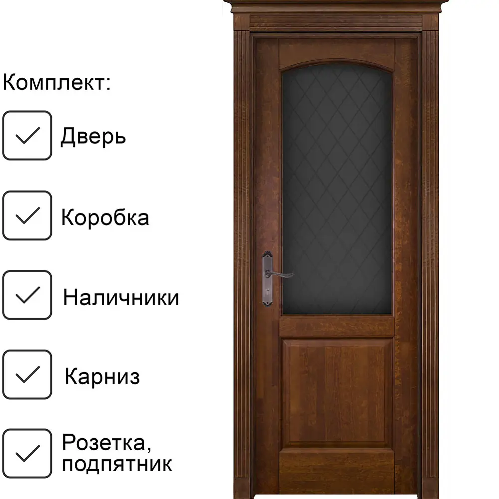Фото Межкомнатная дверь Ока Фоборг №2 остеклённая 200x70см цвет античный орех Фото Межкомнатная дверь Ока Фоборг №2 остеклённая 200x70см цвет античный орех