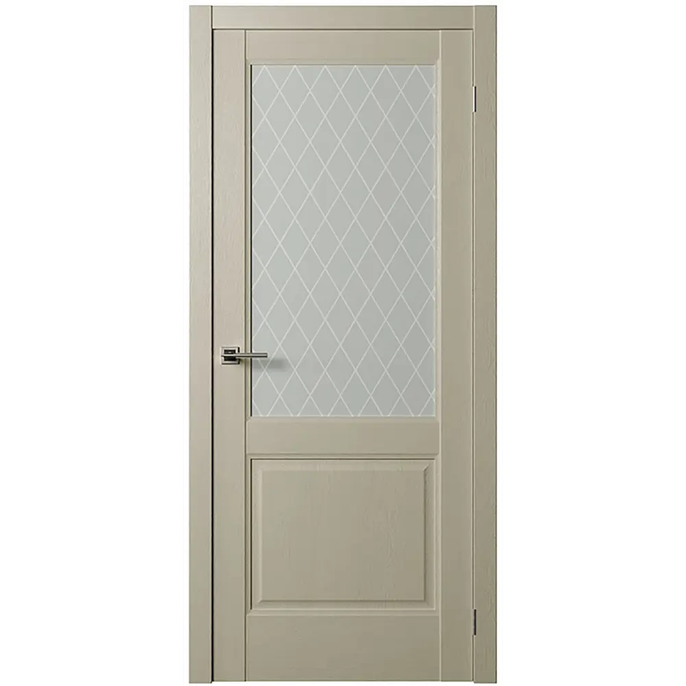 Фото Дверь межкомнатная комплект Двери регионов Нова 4 200x80см пленка ПВХ остеклённая цвет серена керамик без замка и петель Фото Дверь межкомнатная комплект Двери регионов Нова 4 200x80см пленка ПВХ остеклённая цвет серена керамик без замка и петель