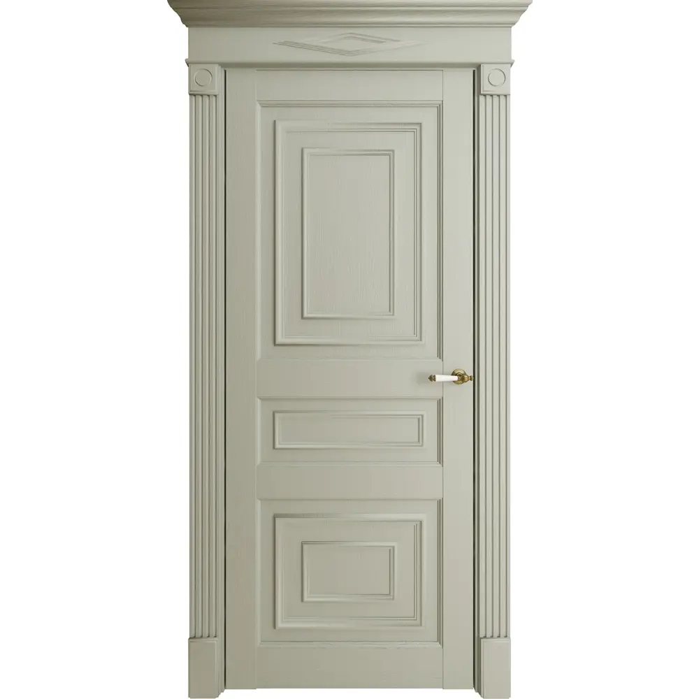 Фото Дверь межкомнатная Uberture Florence style 62001 глухая 200x60см пленка ПВХ цвет сосна серена светло-цвет серый без замка и петель