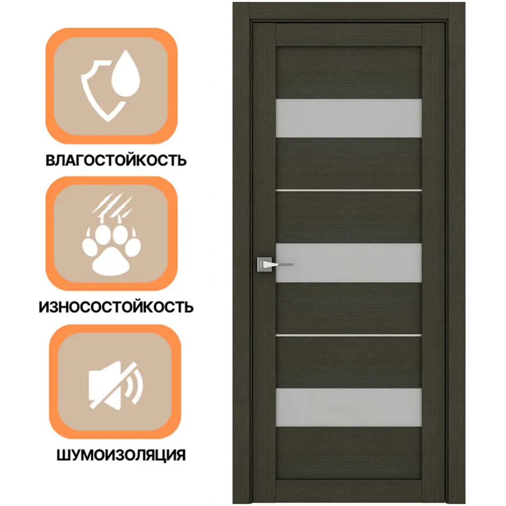 Фото 4 Дверь межкомнатная Uberture Eco-light 2126 остеклённая 200x60см пленка ПВХ цвет шоко велюр без замка и петель Фото 4 Дверь межкомнатная Uberture Eco-light 2126 остеклённая 200x60см пленка ПВХ цвет шоко велюр без замка и петель