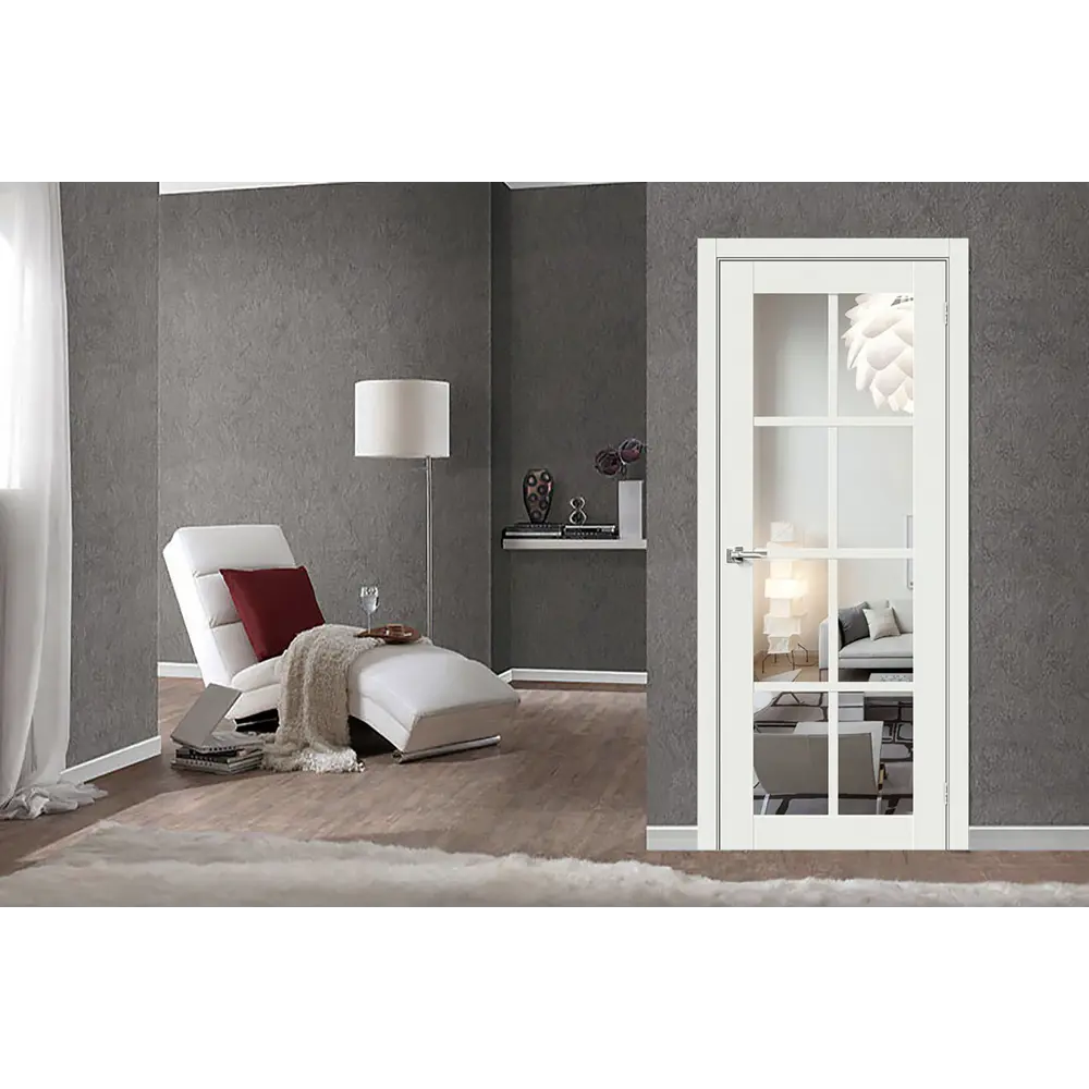 Фото 2 Дверь межкомнатная Uberture Parma 1222 остеклённая 200x70см пленка ПВХ цвет белый без замка и петель Фото 2 Дверь межкомнатная Uberture Parma 1222 остеклённая 200x70см пленка ПВХ цвет белый без замка и петель