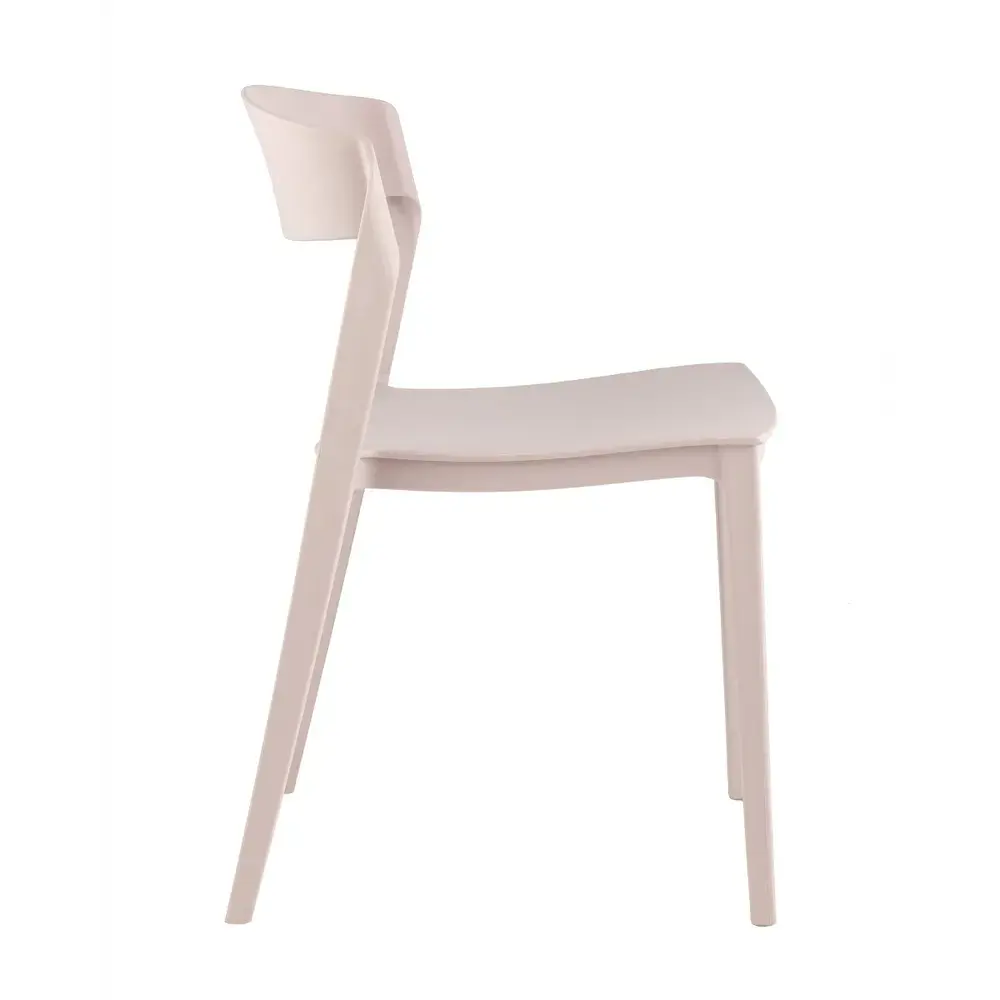 Фото 4 Стул Stool group Moris 43.5x77.5x51.5 см пластик цвет нежно-розовый 4 шт.