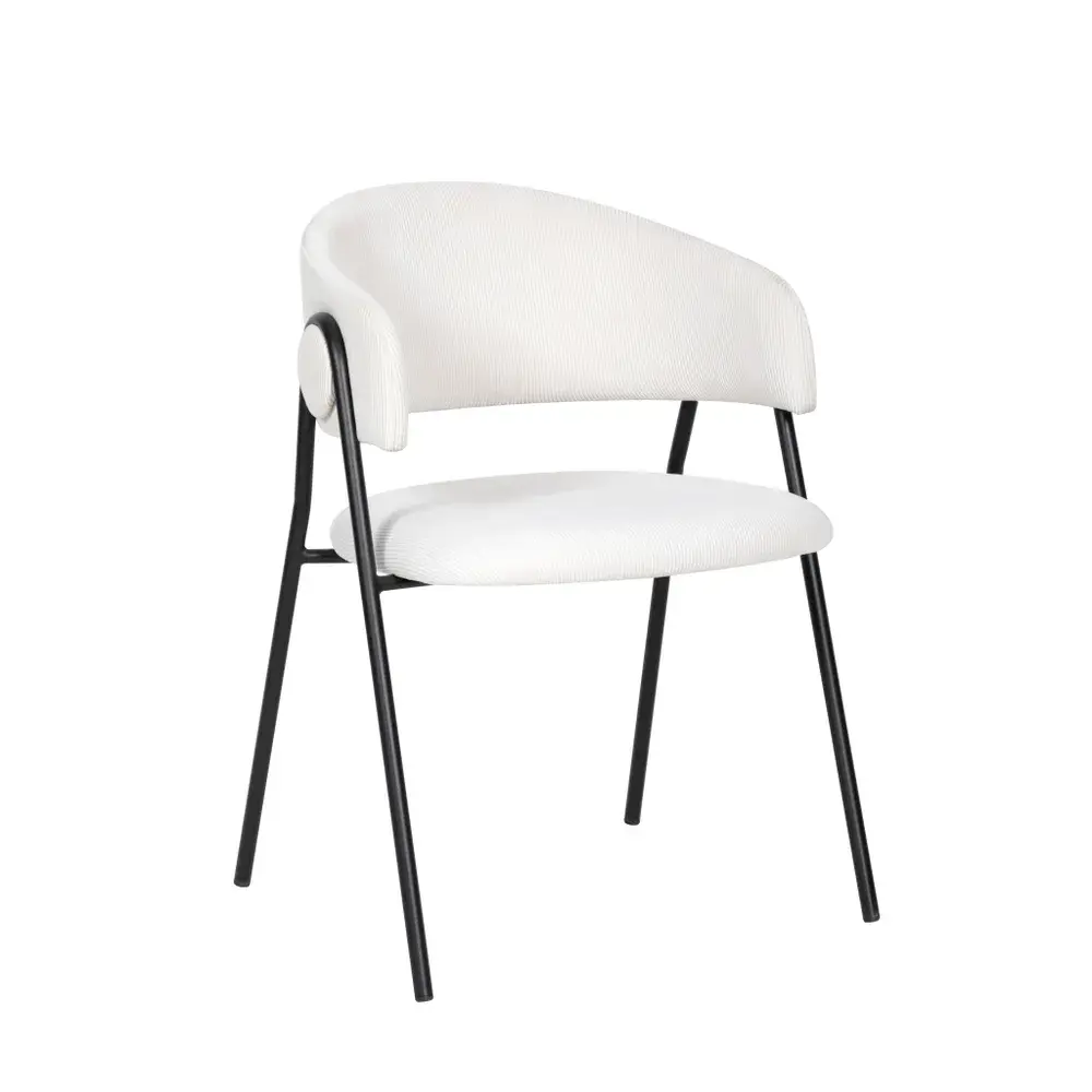 Фото 4 Стул Stool group Колин 57x79x47 см вельвет цвет молочный Фото 4 Стул Stool group Колин 57x79x47 см вельвет цвет молочный