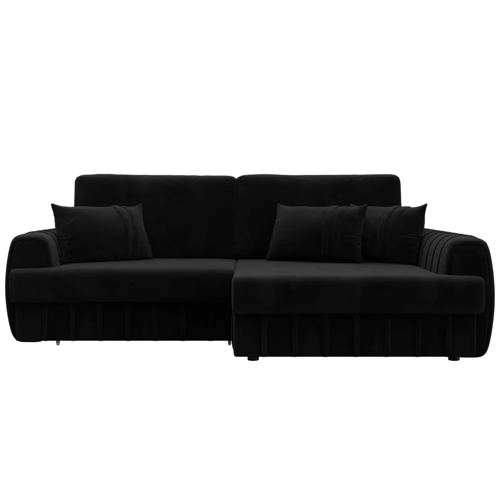 Фото 2 Диван угловой Лига-057 НПБ угол правый Лига диванов 129273 239x92x162 см велюр цвет seven 35 черный Фото 2 Диван угловой Лига-057 НПБ угол правый Лига диванов 129273 239x92x162 см велюр цвет seven 35 черный