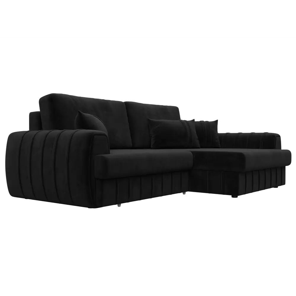 Фото 4 Диван угловой Лига-057 НПБ угол правый Лига диванов 129273 239x92x162 см велюр цвет seven 35 черный Фото 4 Диван угловой Лига-057 НПБ угол правый Лига диванов 129273 239x92x162 см велюр цвет seven 35 черный