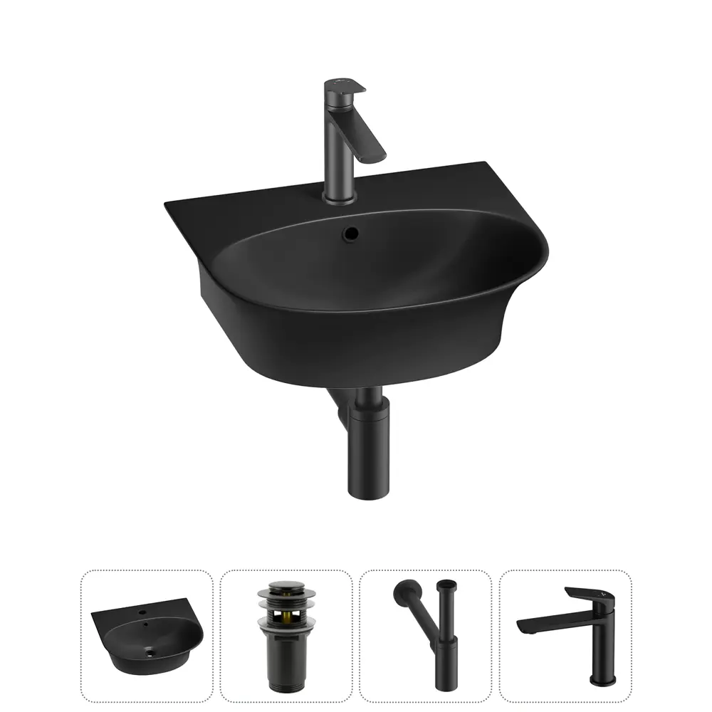 Фото 2 Раковина Lavinia boho bathroom sink 20216688R 46см цвет раковина 4 в 1: донный клапан, сифон, смеситель Фото 2 Раковина Lavinia boho bathroom sink 20216688R 46см цвет раковина 4 в 1: донный клапан, сифон, смеситель