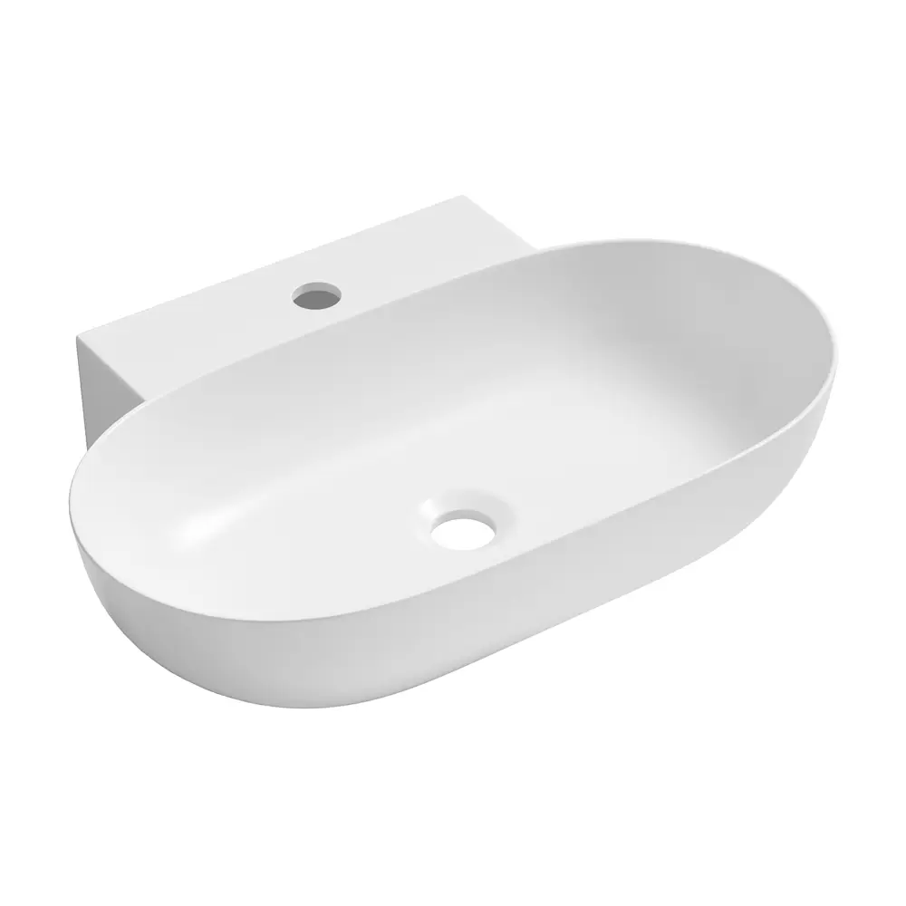 Фото 4 Раковина накладная подвесная Lavinia Boho Bathroom Sink 58x40 20219282R в комплекте для ванной комнаты цвет матовый черный
