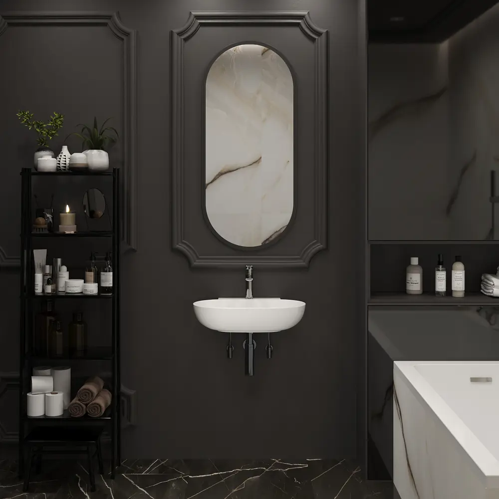 Фото 14 Раковина накладная подвесная Lavinia Boho Bathroom Sink 58x40 20219283R в комплекте для ванной комнаты цвет золото Фото 14 Раковина накладная подвесная Lavinia Boho Bathroom Sink 58x40 20219283R в комплекте для ванной комнаты цвет золото