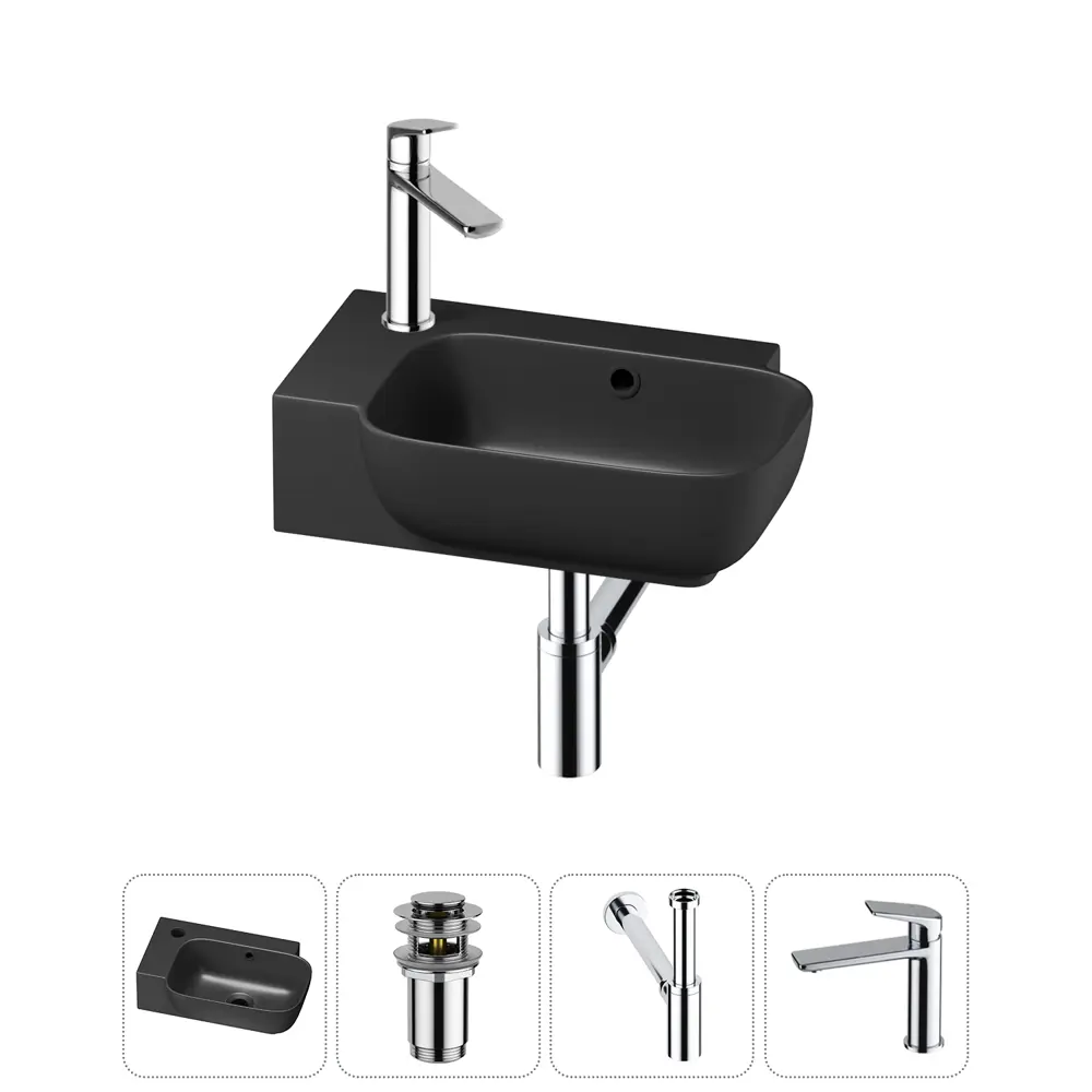 Фото 4 Раковина Lavinia boho bathroom sink 20216407R 40см цвет раковина 4 в 1: донный клапан, сифон, смеситель Фото 4 Раковина Lavinia boho bathroom sink 20216407R 40см цвет раковина 4 в 1: донный клапан, сифон, смеситель
