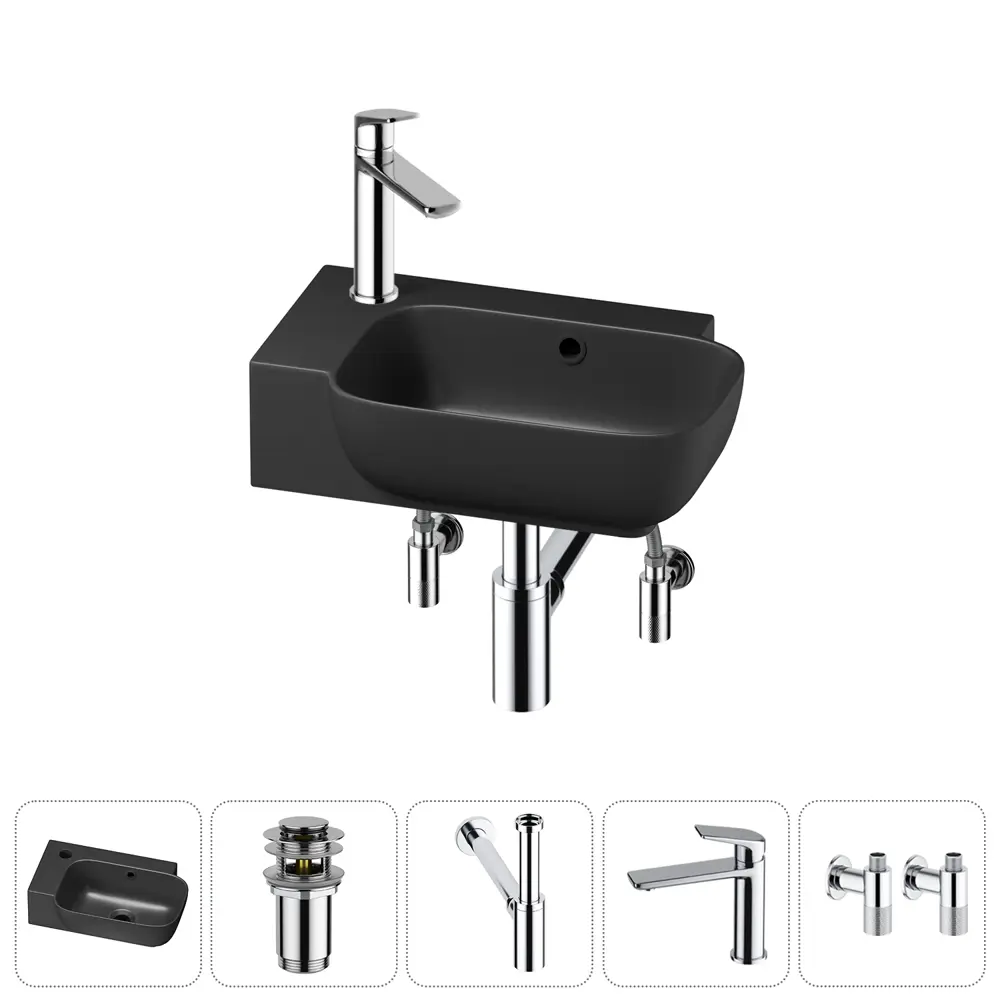 Фото 9 Раковина Lavinia boho bathroom sink 20216410R 40см цвет раковина 5 в 1: донный клапан, сифон, смеситель, вентили Фото 9 Раковина Lavinia boho bathroom sink 20216410R 40см цвет раковина 5 в 1: донный клапан, сифон, смеситель, вентили