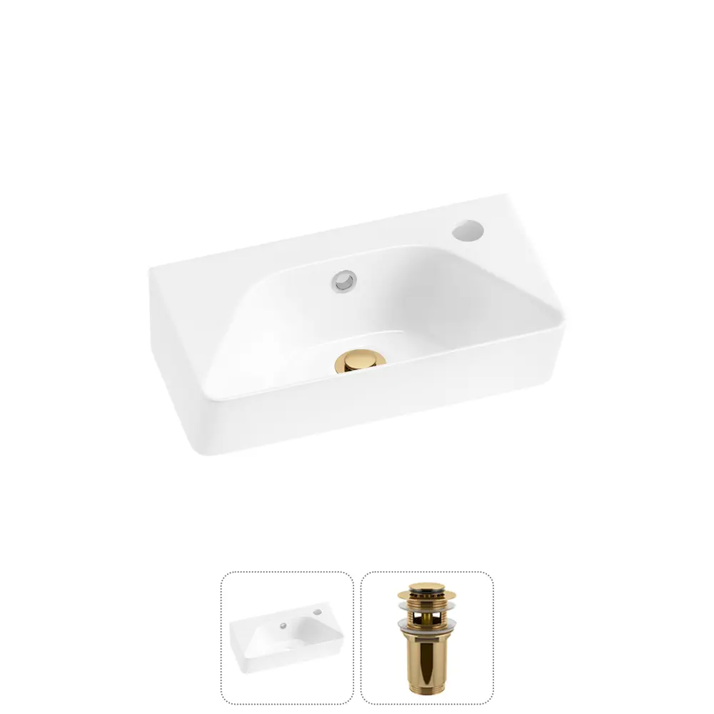 Фото 5 Раковина Lavinia boho bathroom sink 20216415R 40см цвет раковина 2 в 1: донный клапан