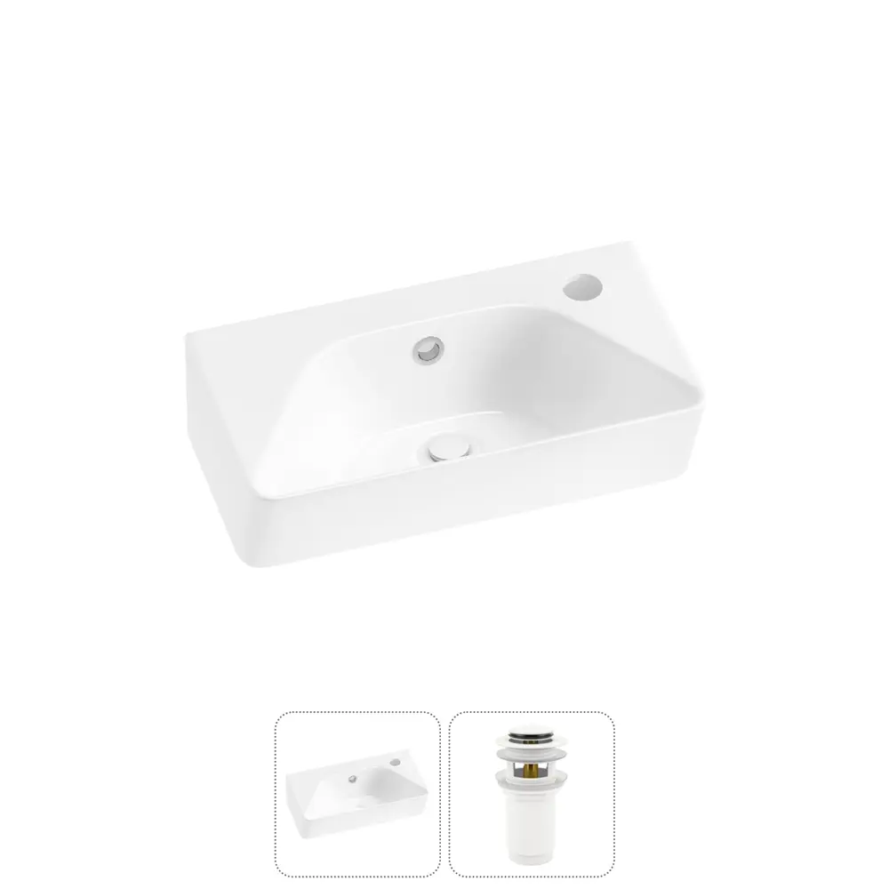 Фото 10 Раковина Lavinia boho bathroom sink 20216416R 40см цвет раковина 2 в 1: донный клапан