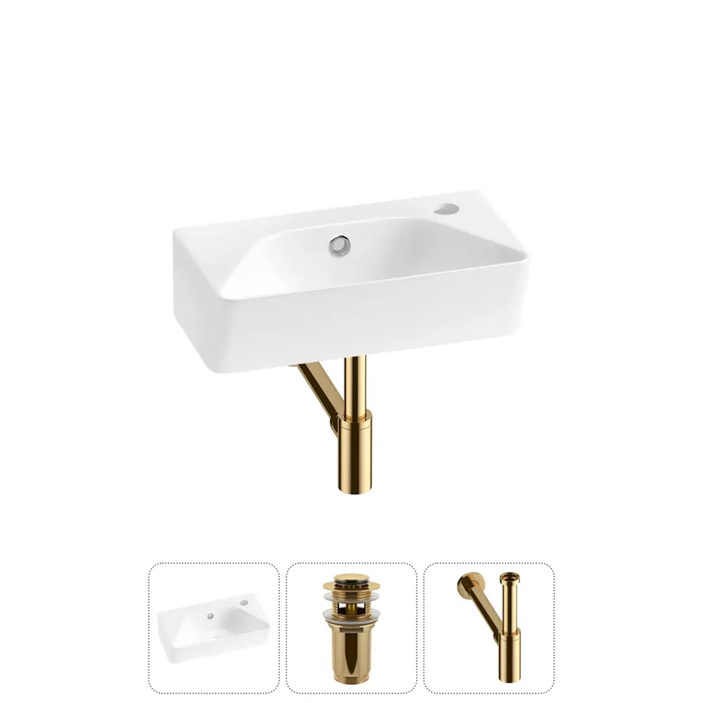 Фото 10 Раковина Lavinia boho bathroom sink 20216419R 40см цвет раковина 3 в 1: донный клапан, сифон