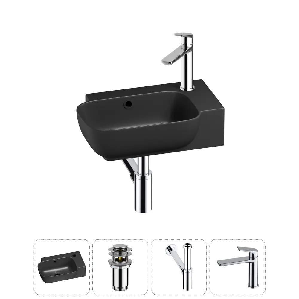 Фото 9 Раковина Lavinia boho bathroom sink 20216379R 40см цвет раковина 4 в 1: донный клапан, сифон, смеситель Фото 9 Раковина Lavinia boho bathroom sink 20216379R 40см цвет раковина 4 в 1: донный клапан, сифон, смеситель