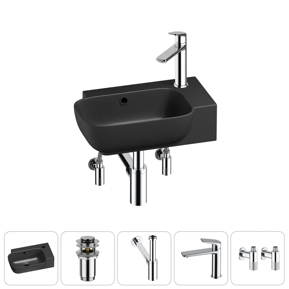 Фото 9 Раковина Lavinia boho bathroom sink 20216382R 40см цвет раковина 5 в 1: донный клапан, сифон, смеситель, вентили Фото 9 Раковина Lavinia boho bathroom sink 20216382R 40см цвет раковина 5 в 1: донный клапан, сифон, смеситель, вентили