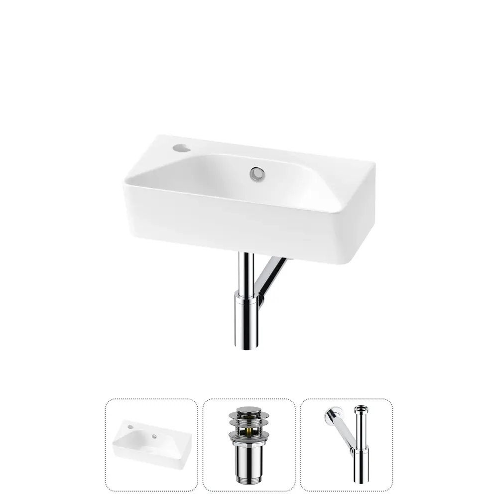 Фото Раковина Lavinia boho bathroom sink 20216445R 40см цвет раковина 3 в 1: донный клапан, сифон