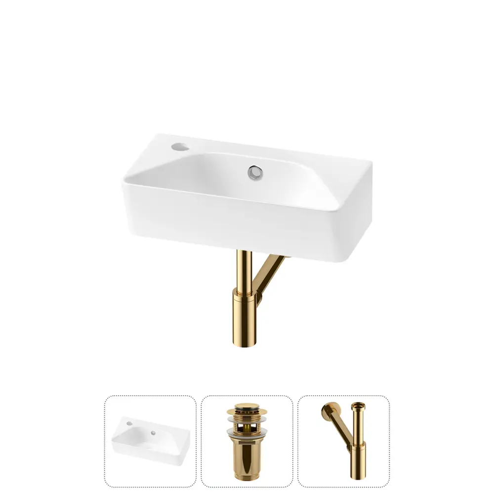 Фото Раковина Lavinia boho bathroom sink 20216447R 40см цвет раковина 3 в 1: донный клапан, сифон