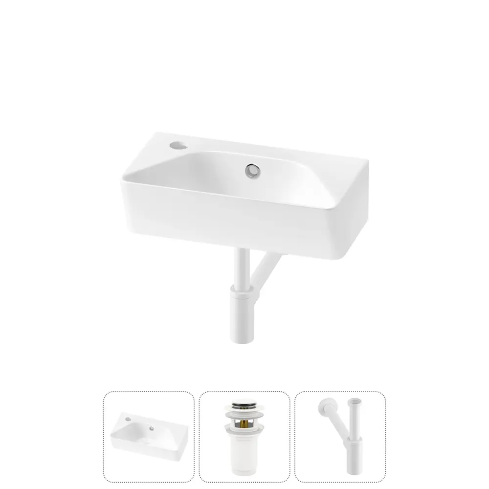 Фото 5 Раковина Lavinia boho bathroom sink 20216448R 40см цвет раковина 3 в 1: донный клапан, сифон