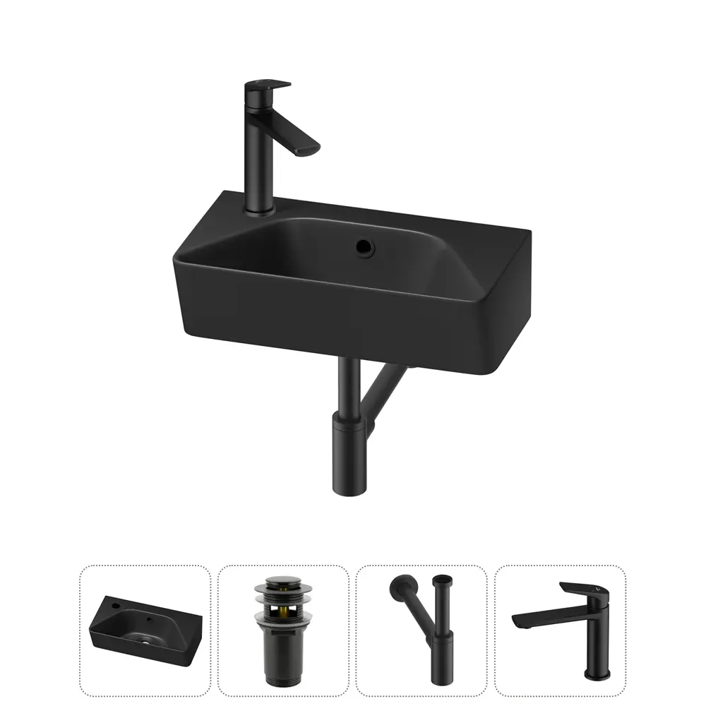 Фото 12 Раковина Lavinia boho bathroom sink 20216464R 40см цвет раковина 4 в 1: донный клапан, сифон, смеситель