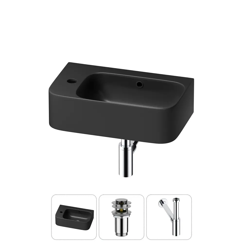 Фото 6 Раковина накладная подвесная Lavinia Boho Bathroom Sink 45x27 20216488R с донным клапаном и сифоном цвет хром Фото 6 Раковина накладная подвесная Lavinia Boho Bathroom Sink 45x27 20216488R с донным клапаном и сифоном цвет хром