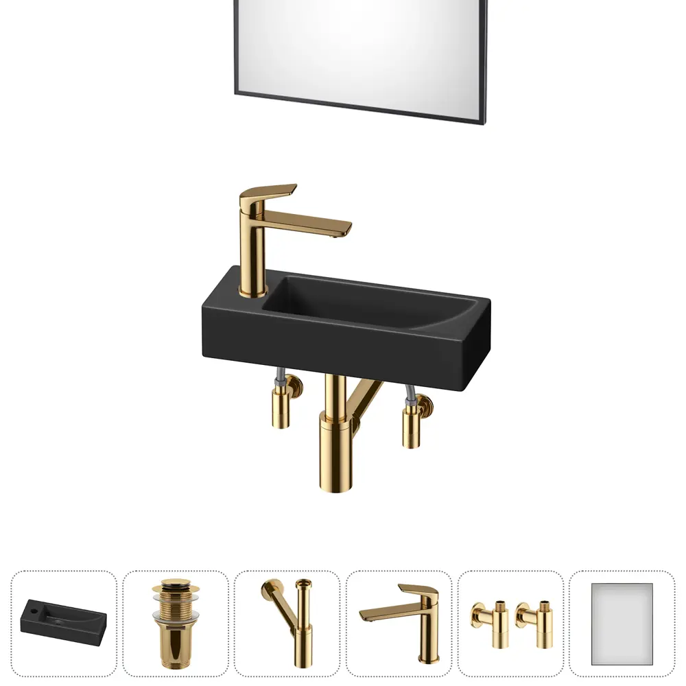 Фото 11 Раковина Lavinia boho bathroom sink 20219551R 38см цвет раковина 6 в 1: донный клапан, сифон, смеситель, вентили, зеркало Фото 11 Раковина Lavinia boho bathroom sink 20219551R 38см цвет раковина 6 в 1: донный клапан, сифон, смеситель, вентили, зеркало