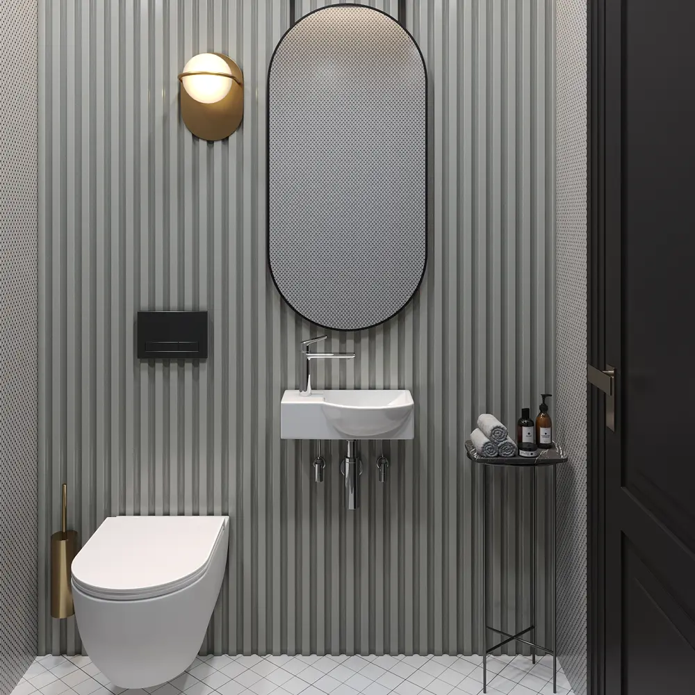 Фото 11 Раковина накладная подвесная Lavinia Boho Bathroom Sink 40x23 20219600R в комплекте для ванной комнаты цвет матовый белый Фото 11 Раковина накладная подвесная Lavinia Boho Bathroom Sink 40x23 20219600R в комплекте для ванной комнаты цвет матовый белый