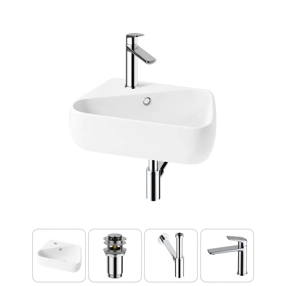 Фото 9 Раковина Lavinia boho bathroom sink 20216589R 44см цвет раковина 4 в 1: донный клапан, сифон, смеситель Фото 9 Раковина Lavinia boho bathroom sink 20216589R 44см цвет раковина 4 в 1: донный клапан, сифон, смеситель