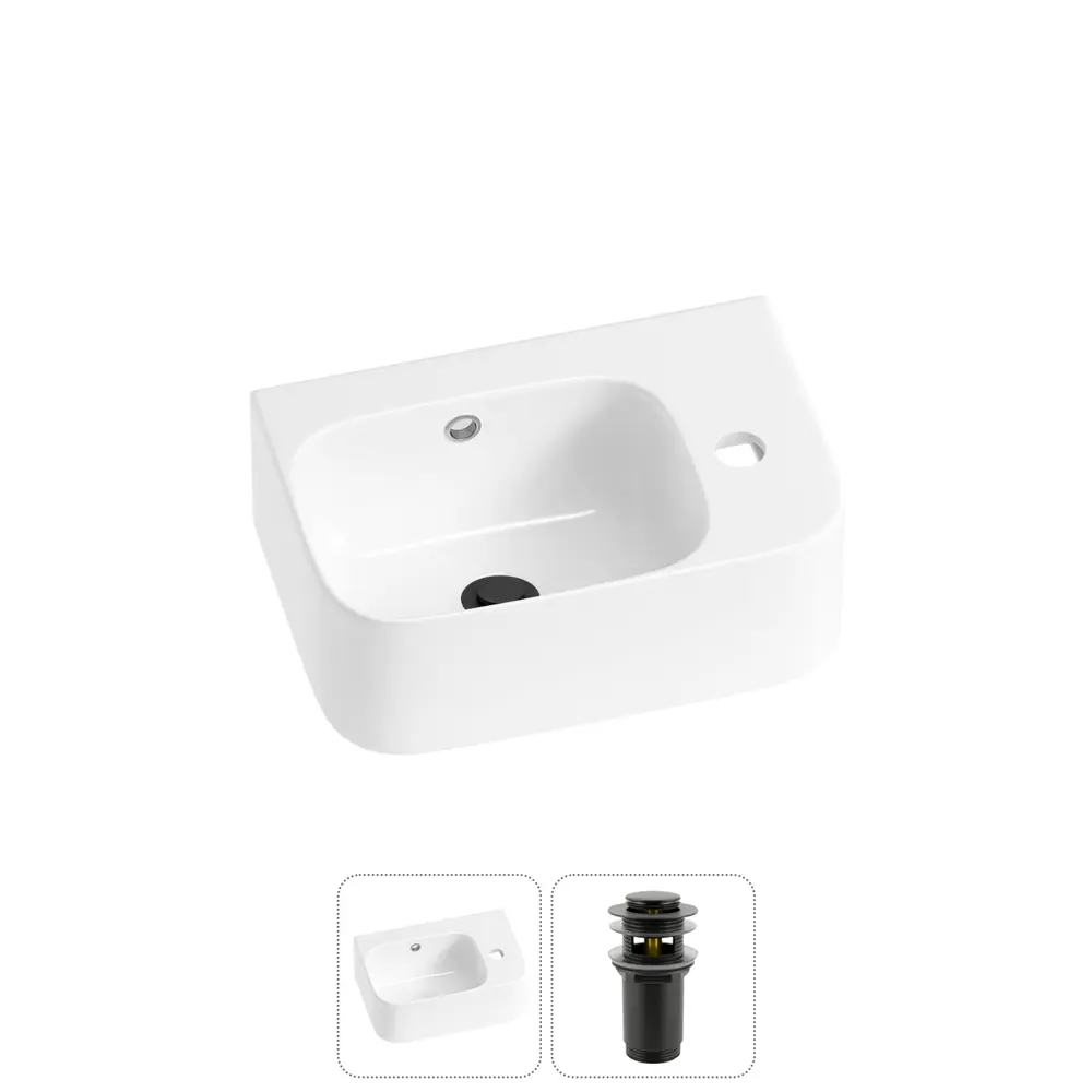Фото 5 Раковина Lavinia boho bathroom sink 20216554R 37см цвет раковина 2 в 1: донный клапан