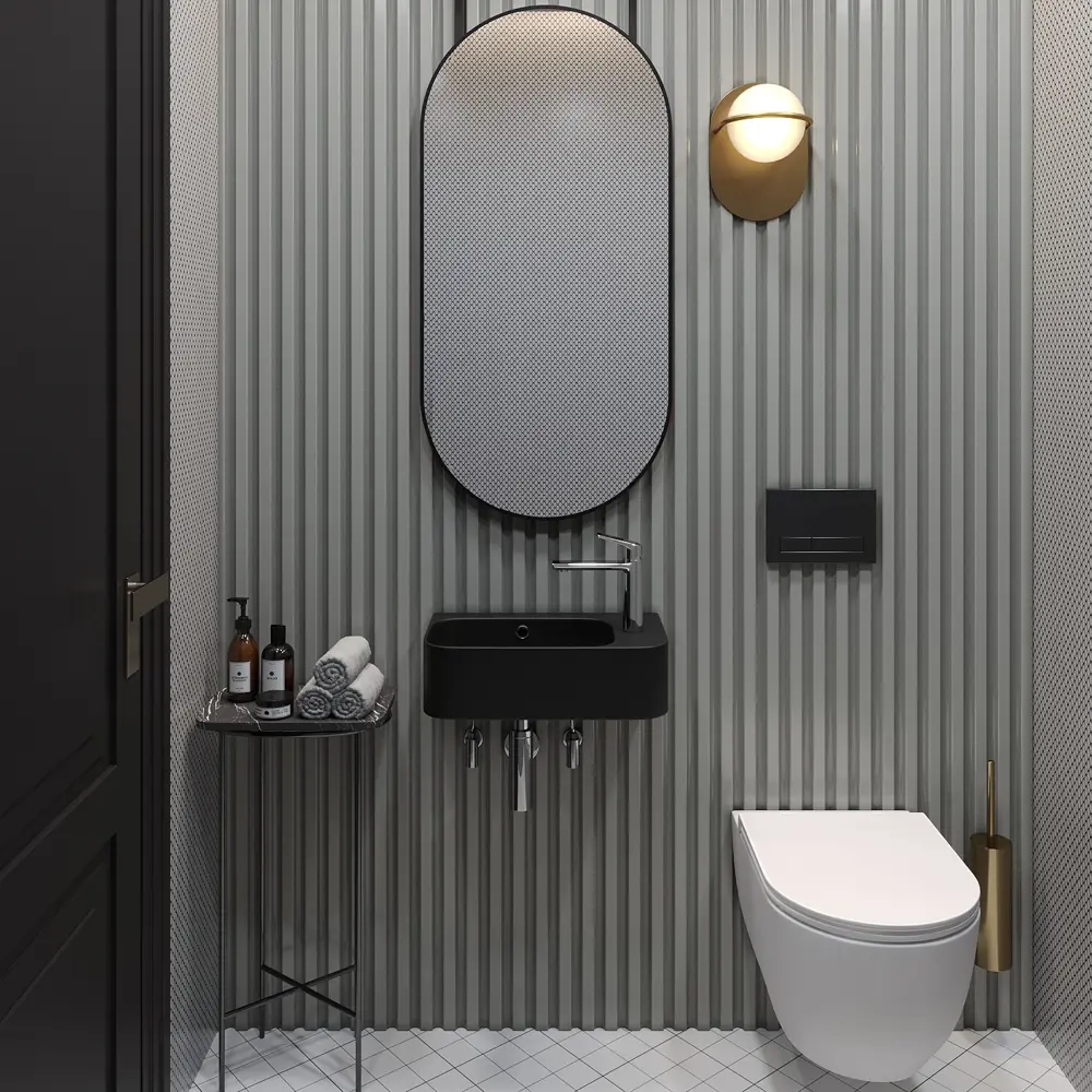Фото 12 Раковина накладная подвесная Lavinia Boho Bathroom Sink 45x27 20219848R в комплекте для ванной комнаты цвет золото Фото 12 Раковина накладная подвесная Lavinia Boho Bathroom Sink 45x27 20219848R в комплекте для ванной комнаты цвет золото