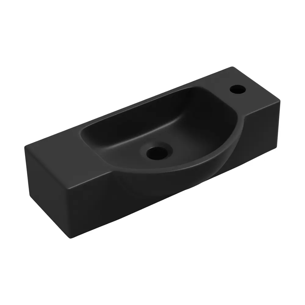 Фото 6 Раковина накладная подвесная Lavinia Boho Bathroom Sink 53x25 20219707R в комплекте для ванной комнаты цвет матовый черный Фото 6 Раковина накладная подвесная Lavinia Boho Bathroom Sink 53x25 20219707R в комплекте для ванной комнаты цвет матовый черный