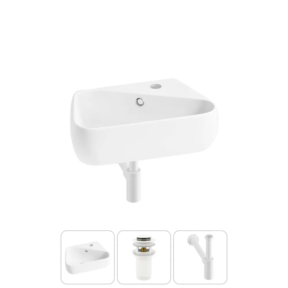 Фото 5 Раковина Lavinia boho bathroom sink 20216616R 44см цвет раковина 3 в 1: донный клапан, сифон