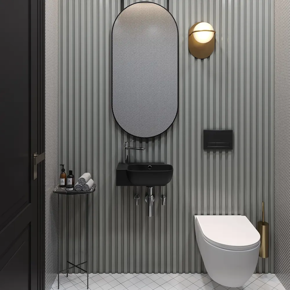Фото 5 Раковина накладная подвесная Lavinia Boho Bathroom Sink 40x24 20219789R в комплекте для ванной комнаты цвет золото Фото 5 Раковина накладная подвесная Lavinia Boho Bathroom Sink 40x24 20219789R в комплекте для ванной комнаты цвет золото