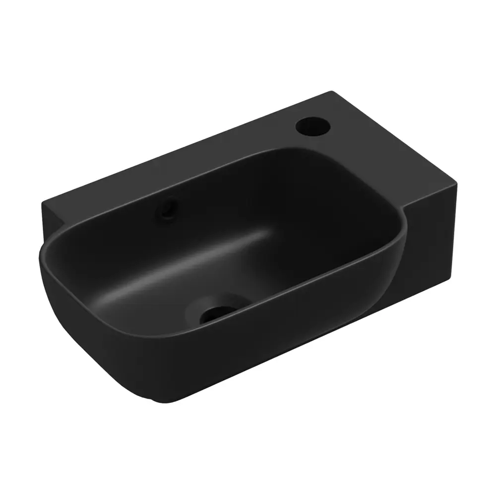 Фото 4 Раковина накладная подвесная Lavinia Boho Bathroom Sink 40x24 20219777R в комплекте для ванной комнаты цвет матовый черный Фото 4 Раковина накладная подвесная Lavinia Boho Bathroom Sink 40x24 20219777R в комплекте для ванной комнаты цвет матовый черный
