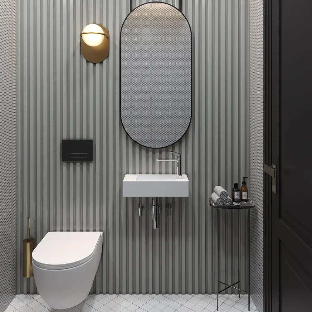 Фото 2 Раковина накладная подвесная Lavinia Boho Bathroom Sink 43x18 20219715R в комплекте для ванной комнаты цвет золото Фото 2 Раковина накладная подвесная Lavinia Boho Bathroom Sink 43x18 20219715R в комплекте для ванной комнаты цвет золото