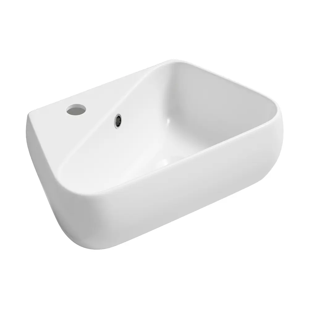Фото 6 Раковина накладная подвесная Lavinia Boho Bathroom Sink 44x27 20219881R в комплекте для ванной комнаты цвет хром