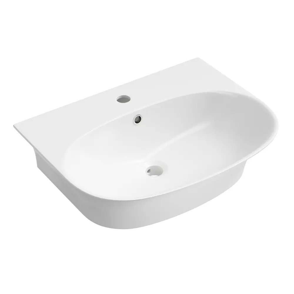 Фото 12 Раковина накладная подвесная Lavinia Boho Bathroom Sink 55x43 20219940R в комплекте для ванной комнаты цвет матовый белый Фото 12 Раковина накладная подвесная Lavinia Boho Bathroom Sink 55x43 20219940R в комплекте для ванной комнаты цвет матовый белый
