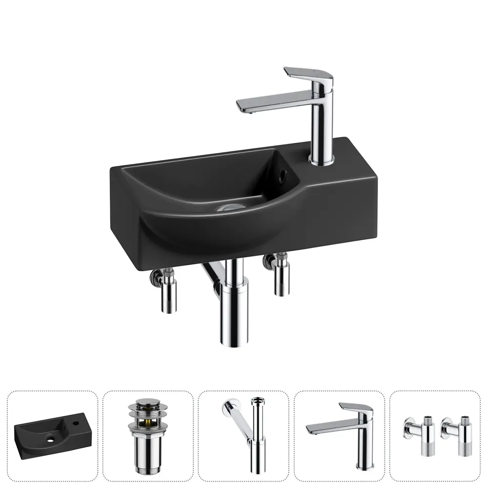 Фото Раковина Lavinia boho bathroom sink 20216074R 40см цвет раковина 5 в 1: донный клапан, сифон, смеситель, вентили Фото Раковина Lavinia boho bathroom sink 20216074R 40см цвет раковина 5 в 1: донный клапан, сифон, смеситель, вентили