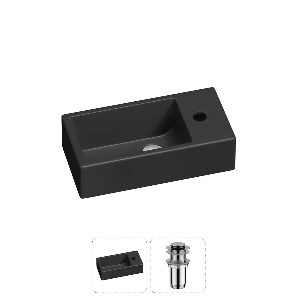 Фото 10 Раковина накладная подвесная Lavinia Boho Bathroom Sink 40x20 20215981R с донным клапаном цвет хром Фото 10 Раковина накладная подвесная Lavinia Boho Bathroom Sink 40x20 20215981R с донным клапаном цвет хром