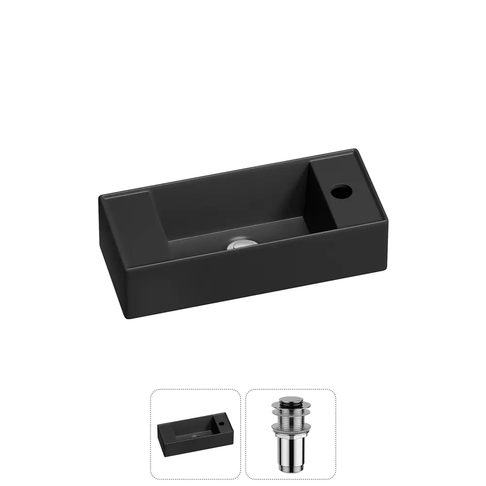 Фото 5 Раковина накладная подвесная Lavinia Boho Bathroom Sink 43x18 20216261R с донным клапаном цвет хром Фото 5 Раковина накладная подвесная Lavinia Boho Bathroom Sink 43x18 20216261R с донным клапаном цвет хром
