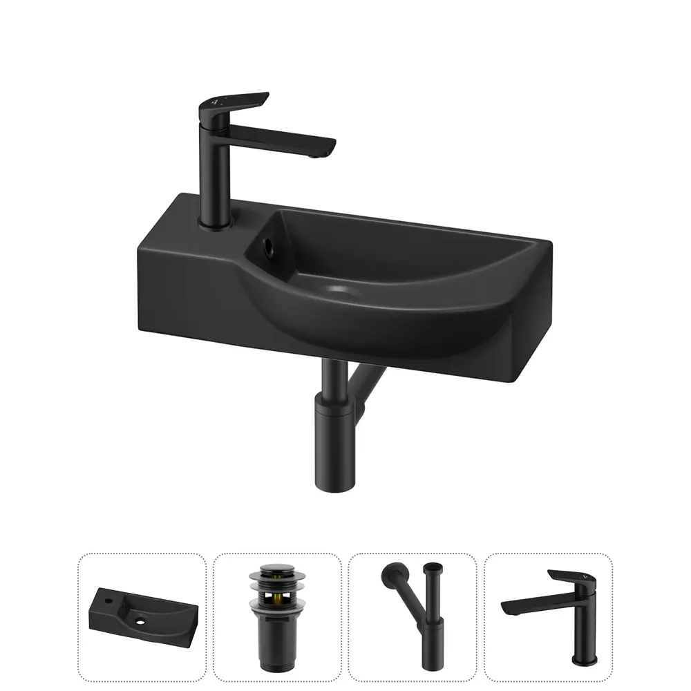 Фото 4 Раковина Lavinia boho bathroom sink 20216100R 45см цвет раковина 4 в 1: донный клапан, сифон, смеситель Фото 4 Раковина Lavinia boho bathroom sink 20216100R 45см цвет раковина 4 в 1: донный клапан, сифон, смеситель