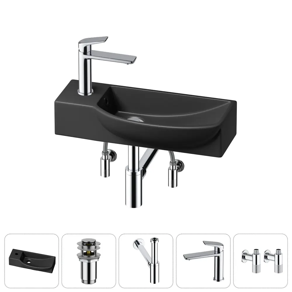 Фото 5 Раковина Lavinia boho bathroom sink 20216158R 50см цвет раковина 5 в 1: донный клапан, сифон, смеситель, вентили Фото 5 Раковина Lavinia boho bathroom sink 20216158R 50см цвет раковина 5 в 1: донный клапан, сифон, смеситель, вентили