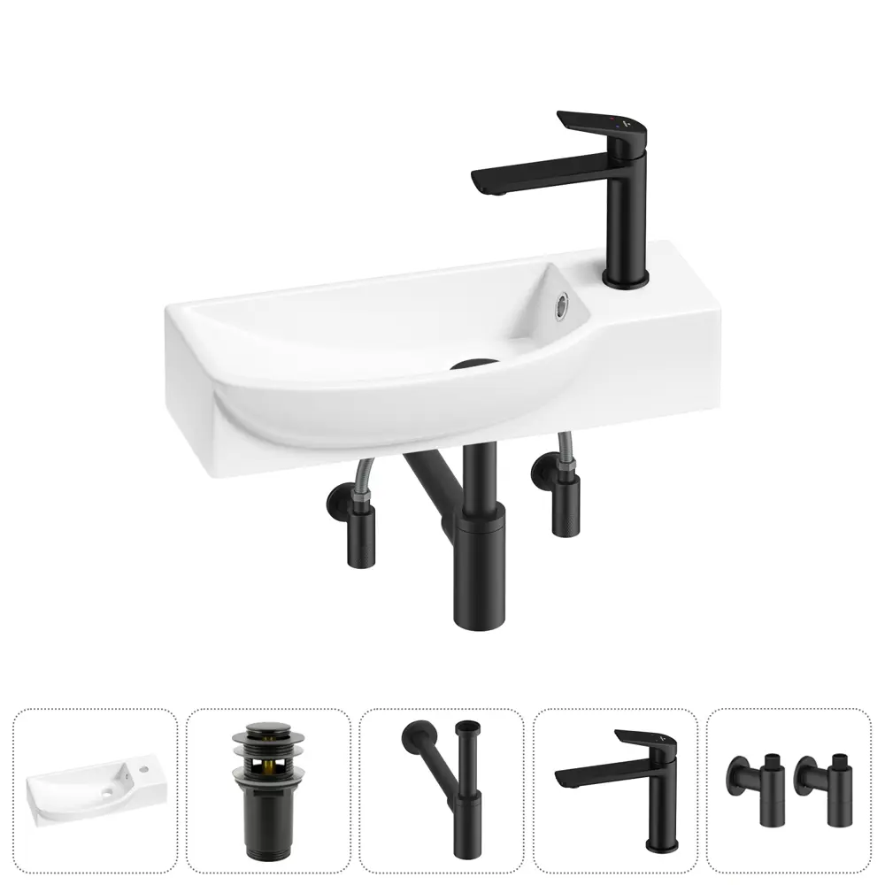 Фото 9 Раковина Lavinia boho bathroom sink 20216174R 50см цвет раковина 5 в 1: донный клапан, сифон, смеситель, вентили Фото 9 Раковина Lavinia boho bathroom sink 20216174R 50см цвет раковина 5 в 1: донный клапан, сифон, смеситель, вентили