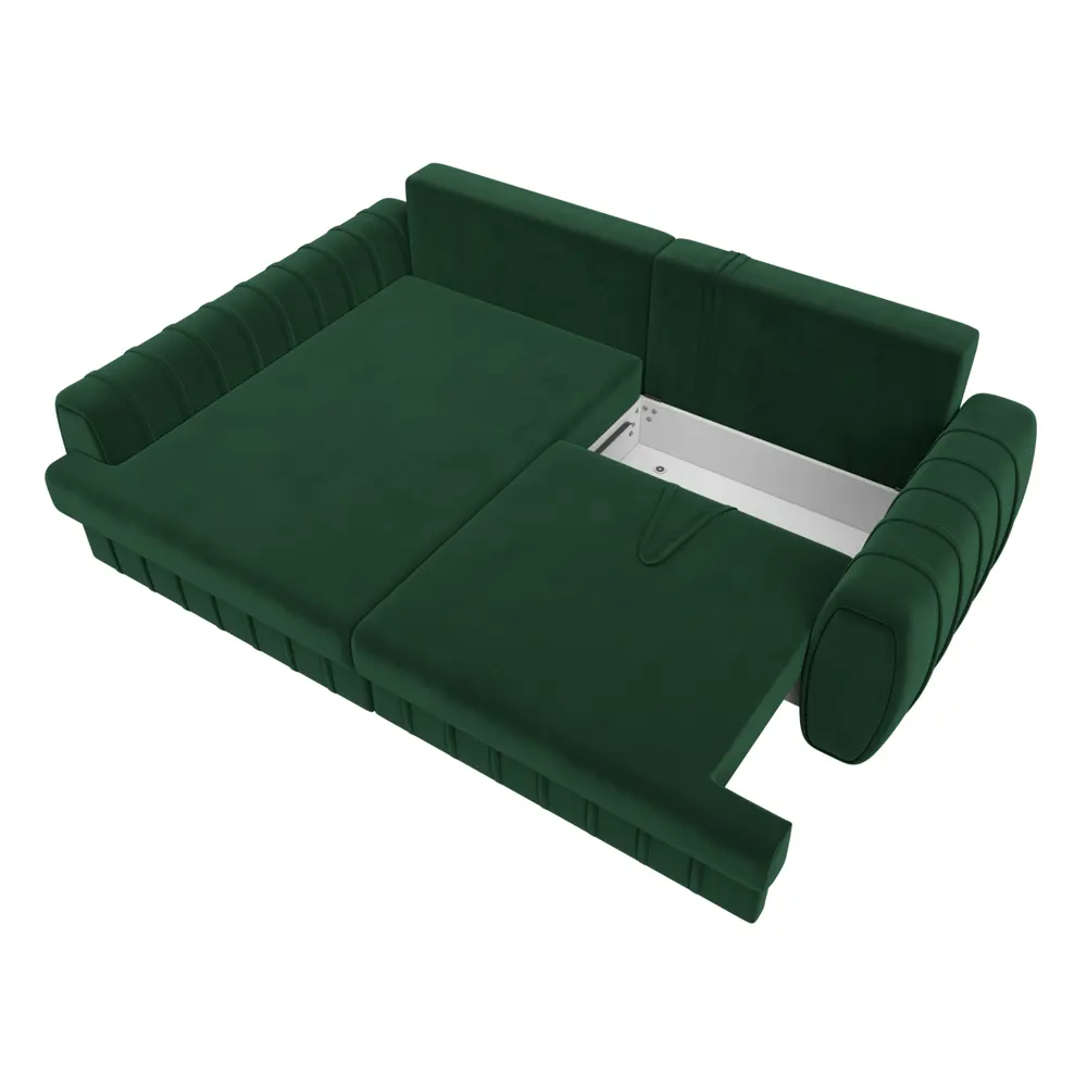 Фото 7 Диван угловой Лига-057 НПБ угол левый Лига диванов 129270L 239x92x162 см велюр цвет seven 626 зеленый