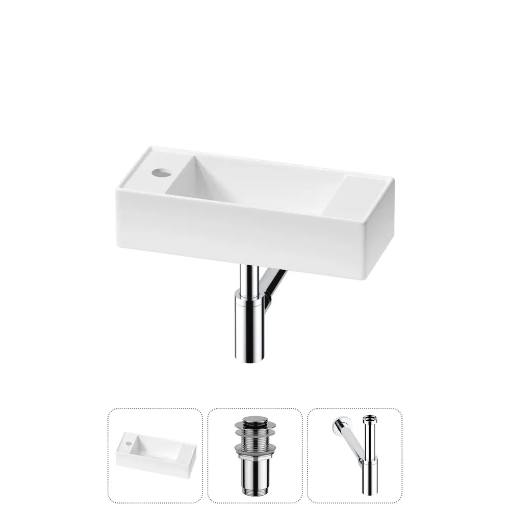 Фото Раковина Lavinia boho bathroom sink 20216277R 43см цвет раковина 3 в 1: донный клапан, сифон