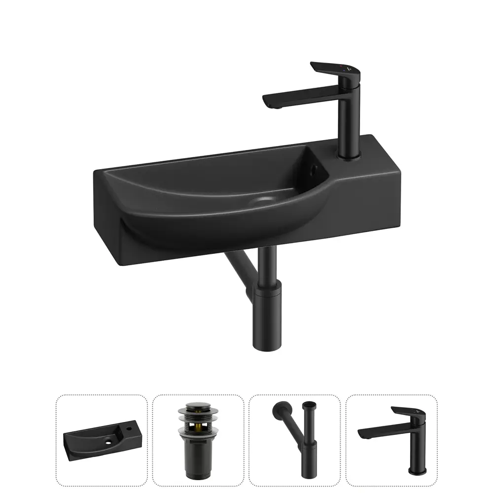Фото 6 Раковина Lavinia boho bathroom sink 20216184R 50см цвет раковина 4 в 1: донный клапан, сифон, смеситель Фото 6 Раковина Lavinia boho bathroom sink 20216184R 50см цвет раковина 4 в 1: донный клапан, сифон, смеситель