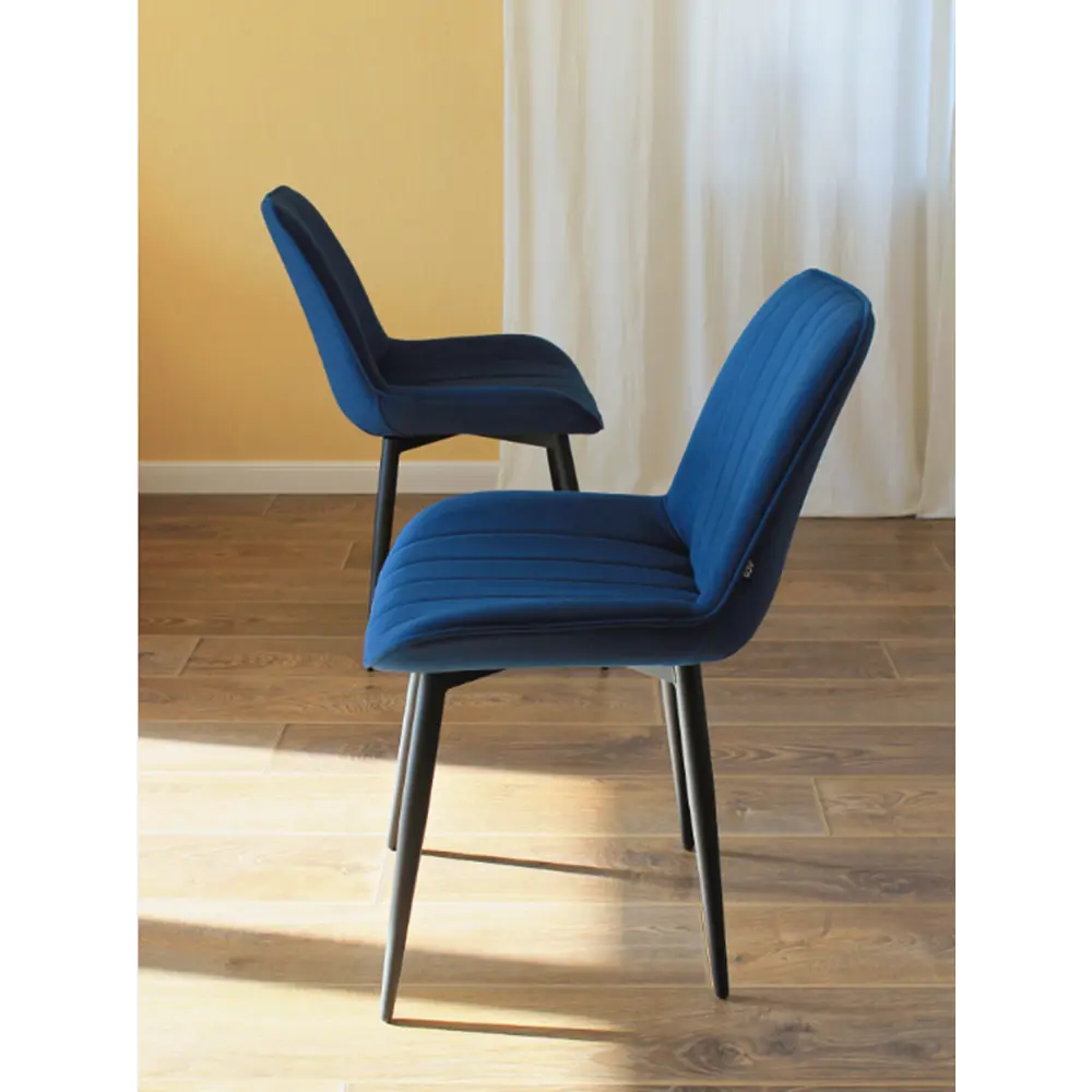Фото 6 Стул Дсв мебель 70299 50x85x41 см велюр цвет синий Фото 6 Стул Дсв мебель 70299 50x85x41 см велюр цвет синий