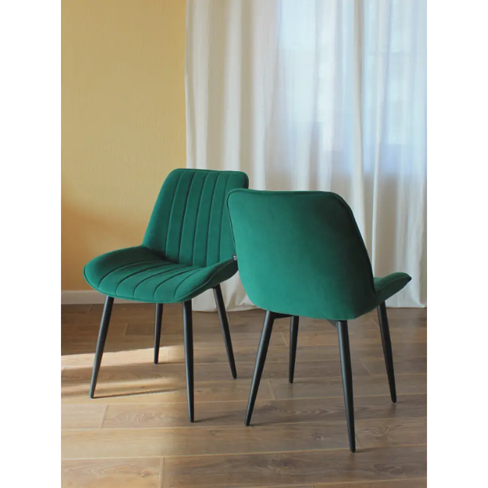 Фото 2 Стул Дсв мебель 70301 50x85x41 см велюр цвет зеленый Фото 2 Стул Дсв мебель 70301 50x85x41 см велюр цвет зеленый