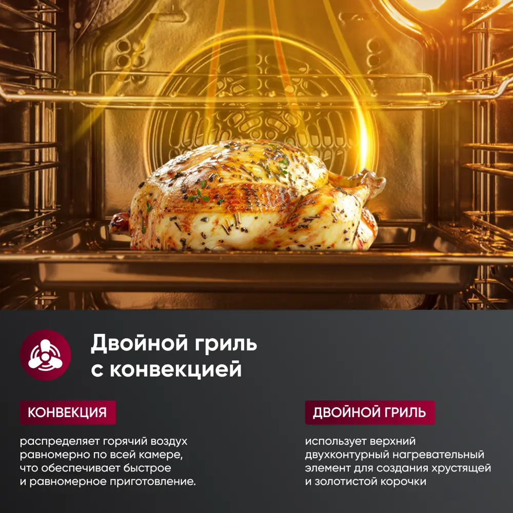 Фото 6 Встраиваемый духовой шкаф Gressel U6EM58110 60см 70л двойной гриль режим разморозки конвекция двойное стекло Фото 6 Встраиваемый духовой шкаф Gressel U6EM58110 60см 70л двойной гриль режим разморозки конвекция двойное стекло