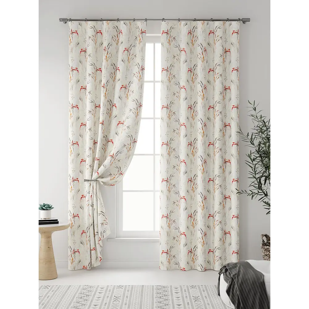 Фото Комплект штор At home Базовая коллекция AT932016 на шторной ленте 280x150 см цвет белый Фото Комплект штор At home Базовая коллекция AT932016 на шторной ленте 280x150 см цвет белый